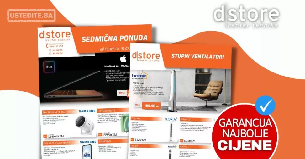 Dstore CENTAR TEHNIKE -sedmična AKCIJA 10-15.7.2023.