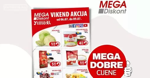 Mega Diskont vikend akcija 6-9.7.2023.