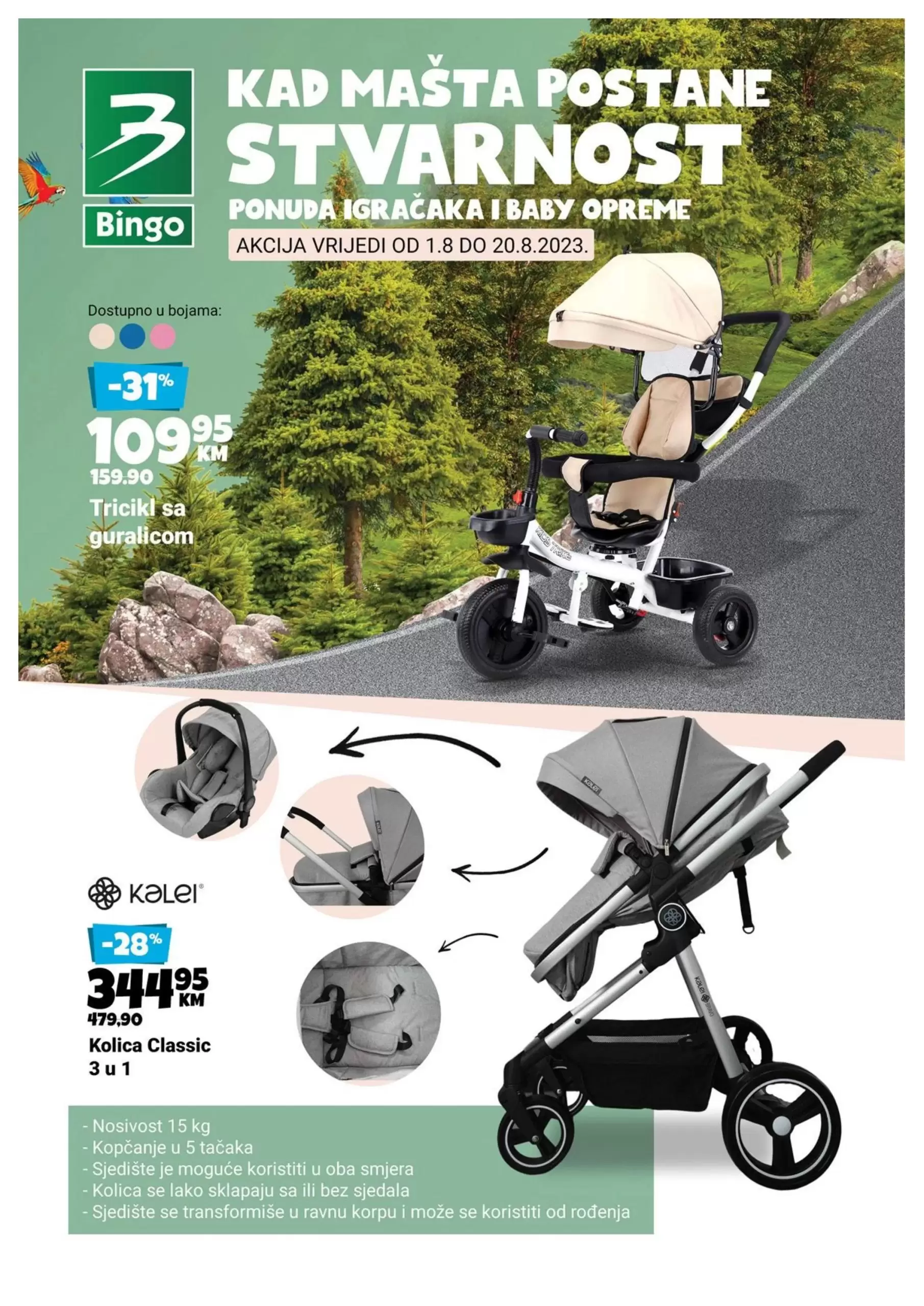 Bingo katalog IGRAČKE & OPREMA ZA BEBE 1-20.8.2023.