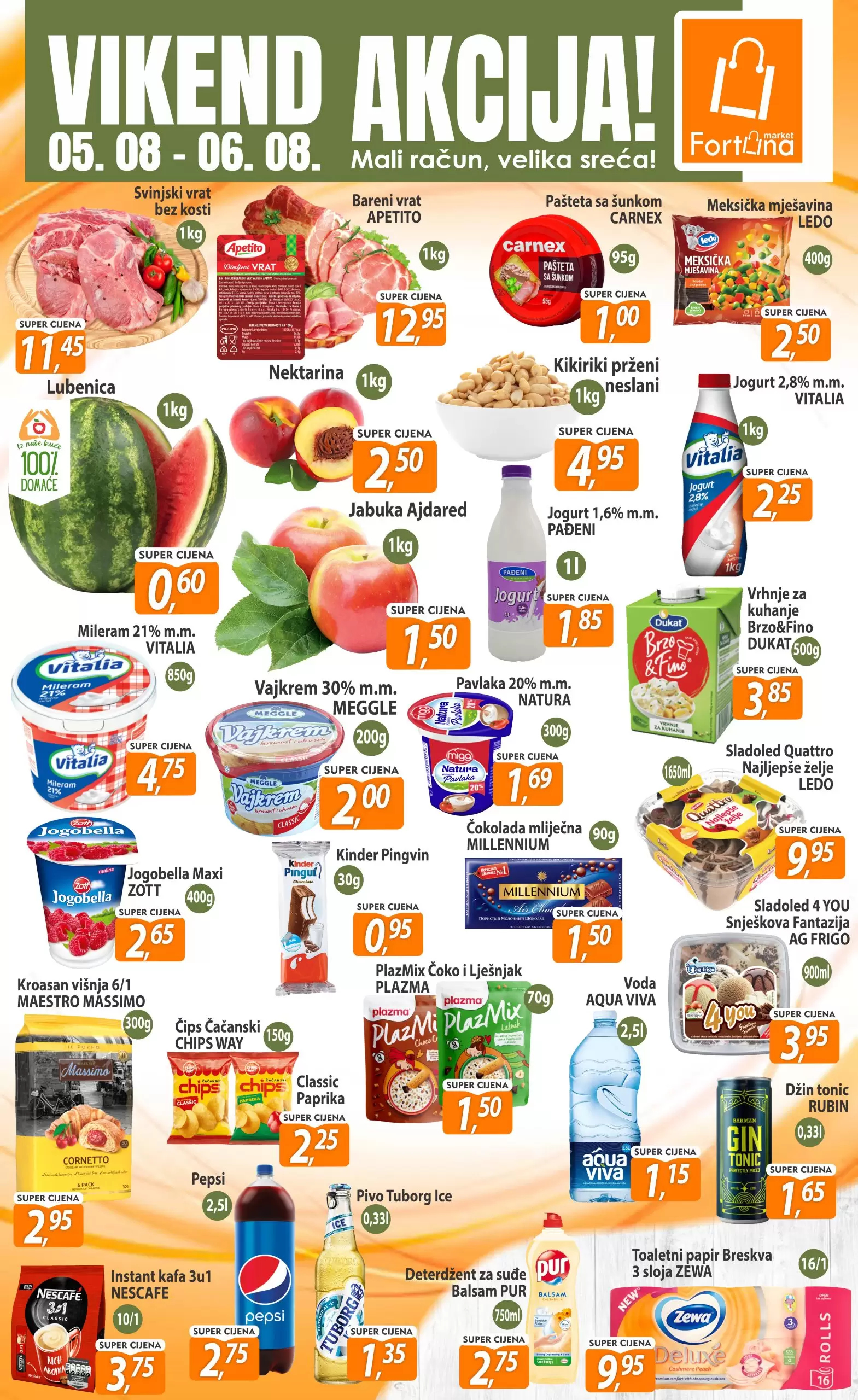 Fortuna vikend akcija 5-6.8.2023.