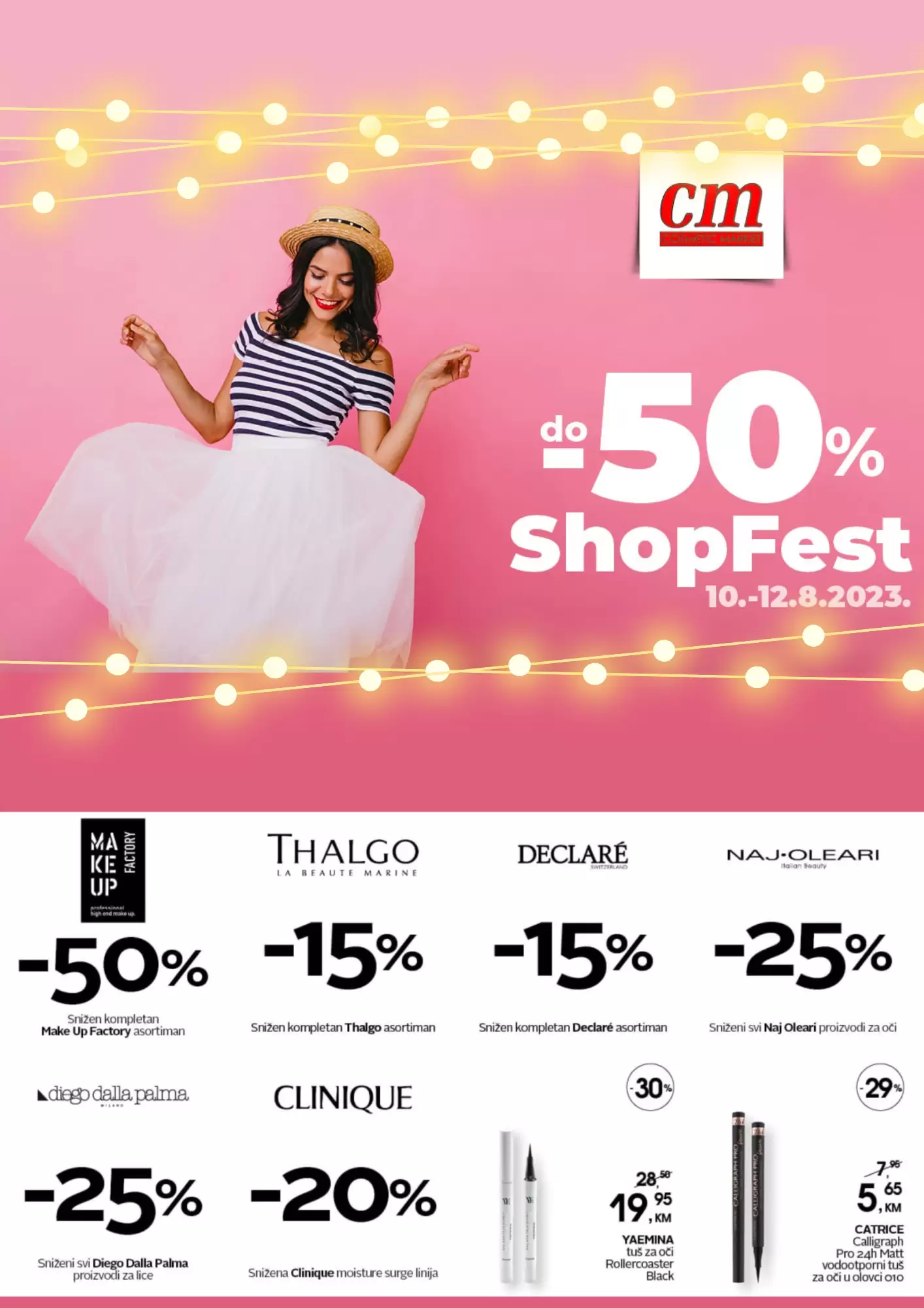 CM Shop Fest SNIŽENJE DO 50% 10-12.8.2023.