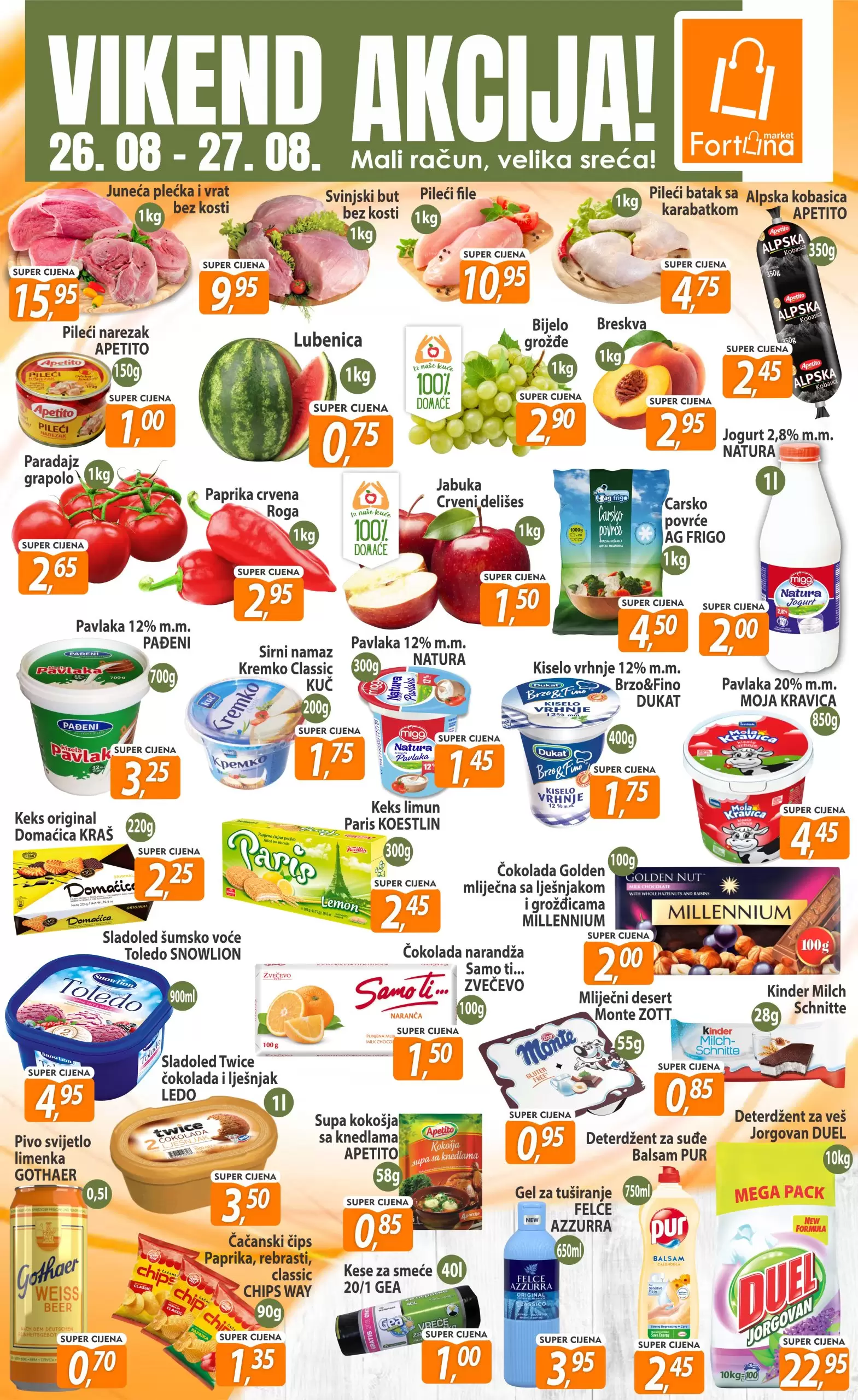 Fortuna vikend akcija 26-27.8.2023. 