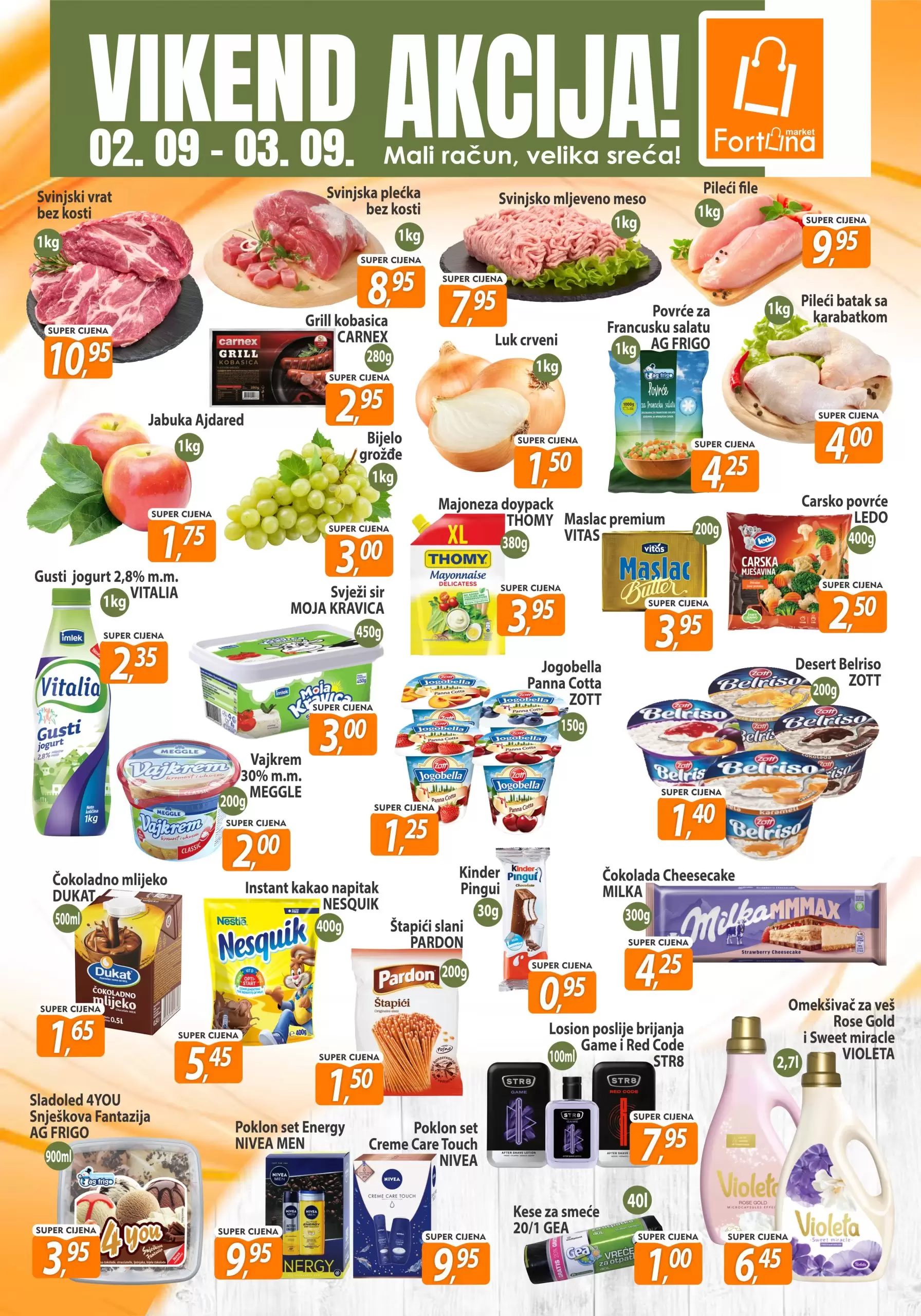 Fortuna vikend akcija 2-3.9.2023. 