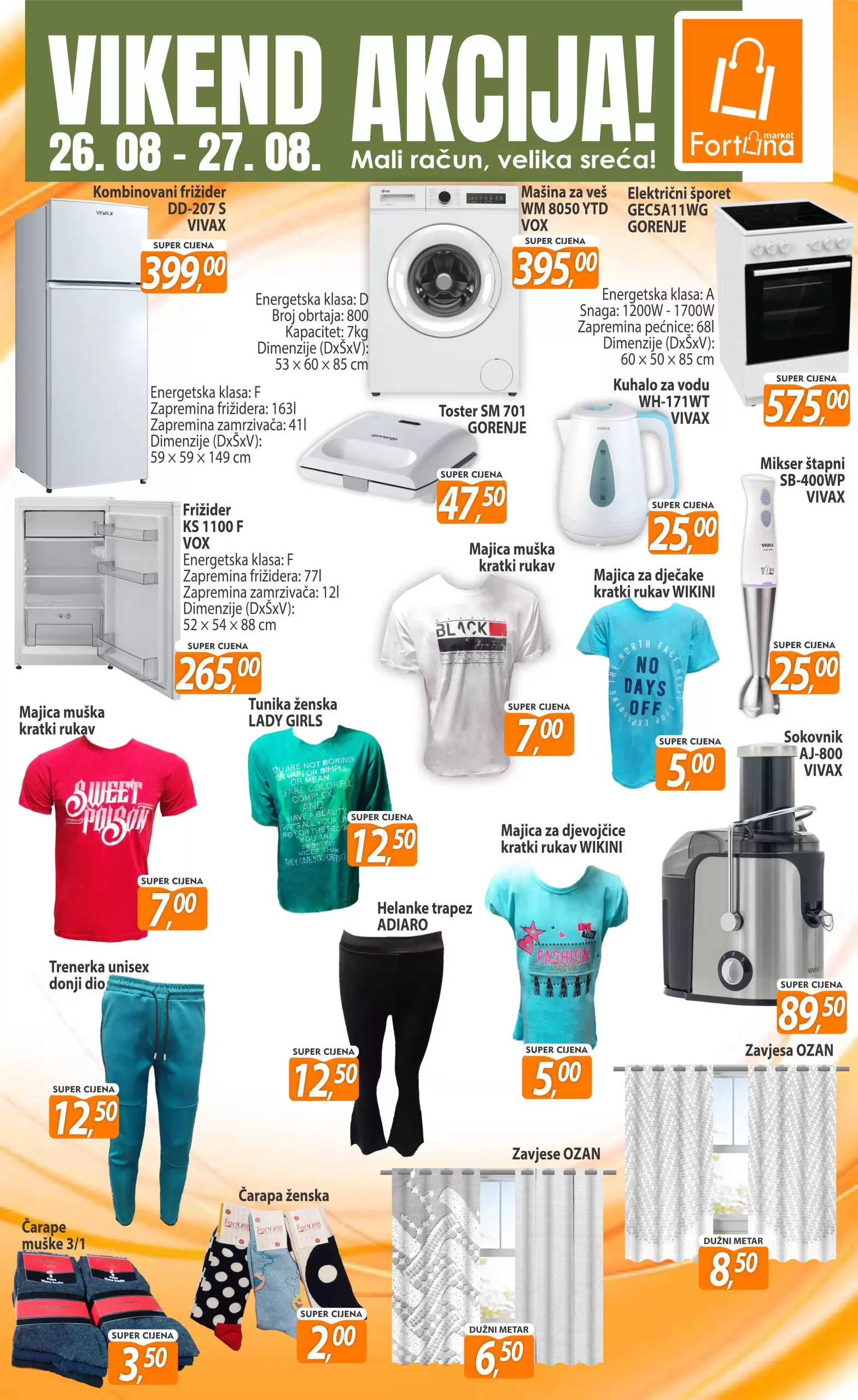 Fortuna vikend akcija 26-27.8.2023. 