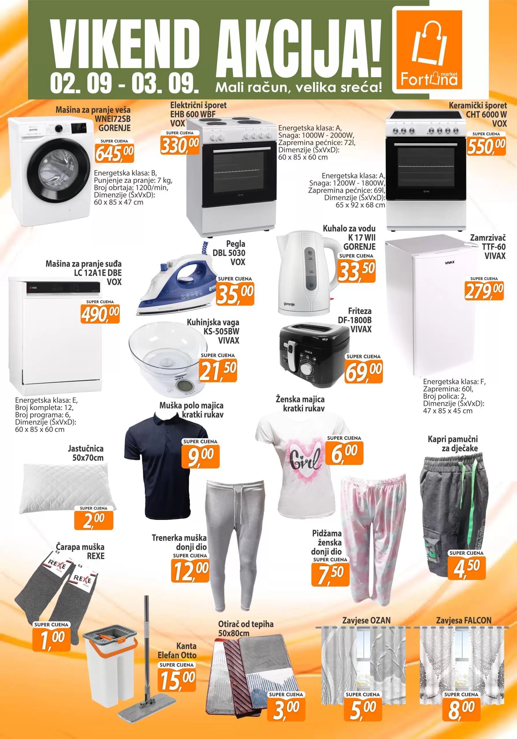 Fortuna vikend akcija 2-3.9.2023. 
