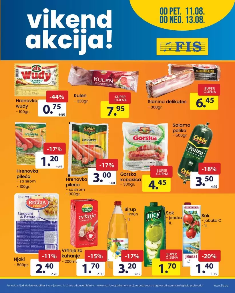 Fis vikend akcija 11-13.8.2023. 