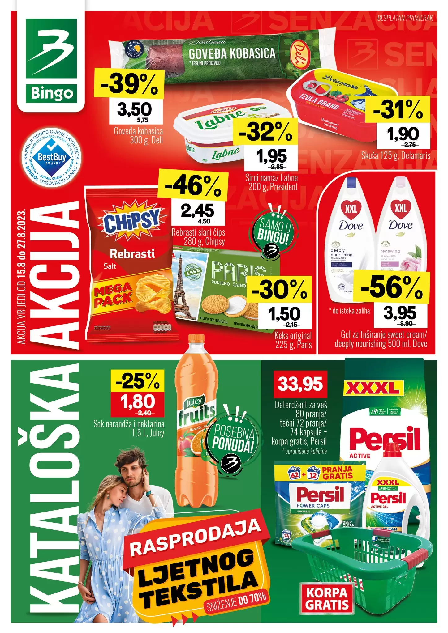 Bingo katalog ⇢SNIŽENJE I DO 70% akcija 15-27.8.2023.