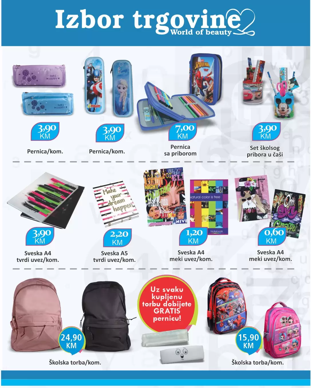 Izbor trgovine ŠKOLSKI PRIBOR