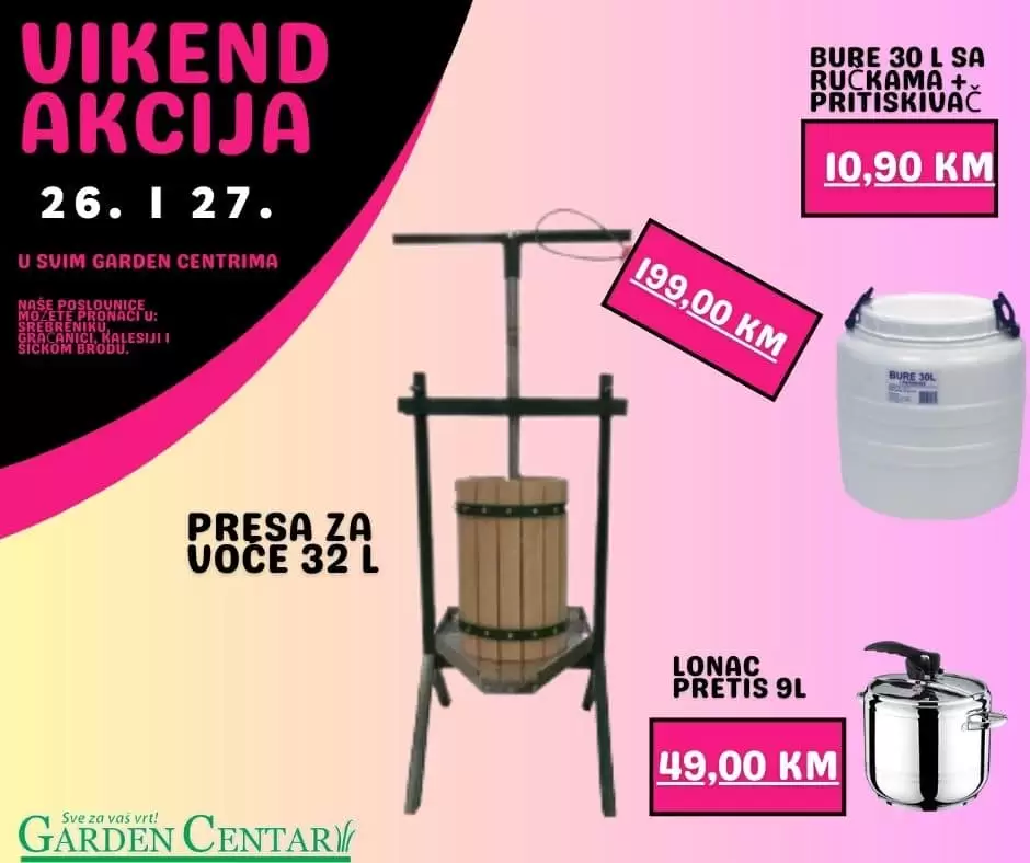 Garden Centar vikend akcija 26-27.8.2023.