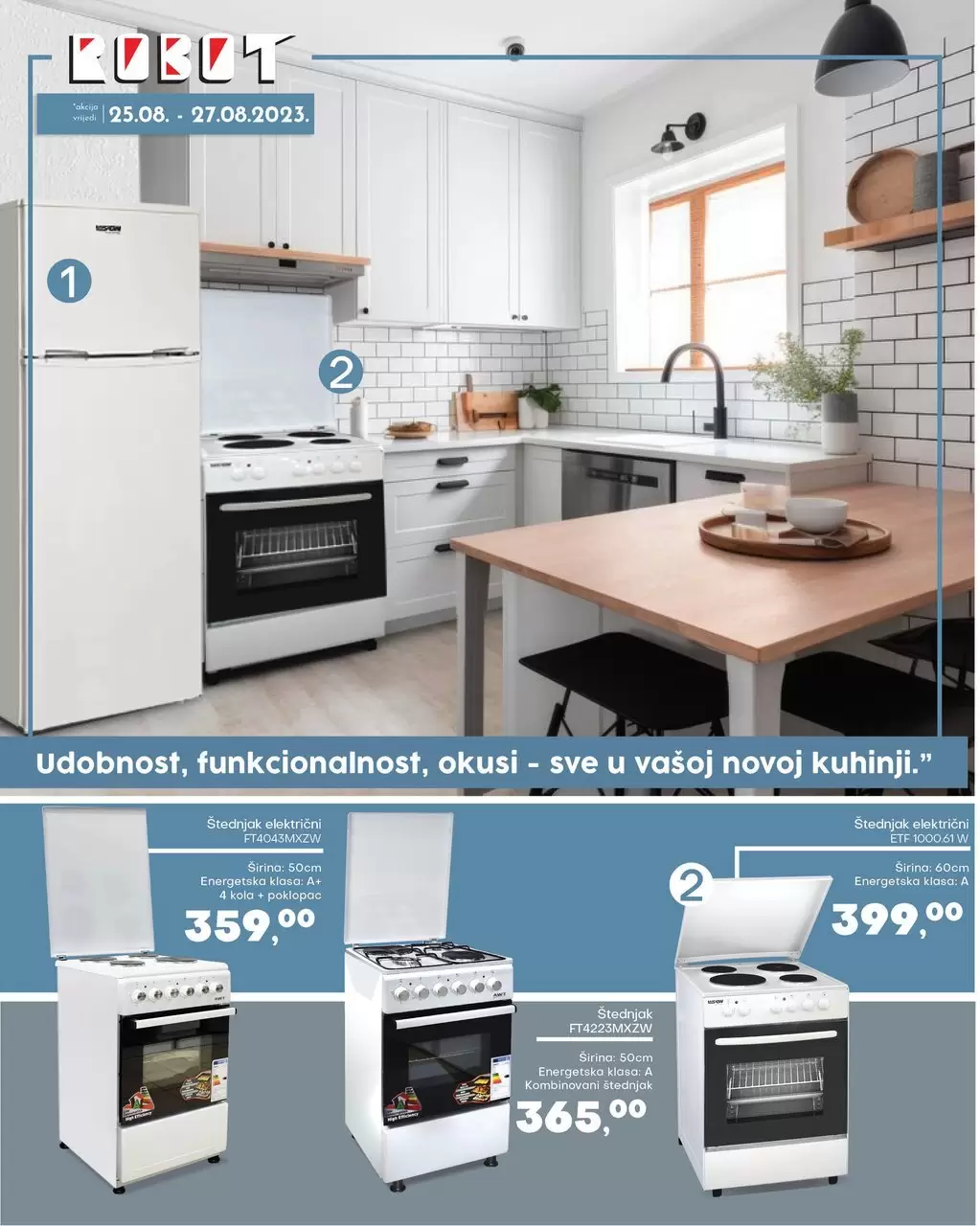 Robot akcija BIJELA TEHNIKA & KAMINI - akcija do 27.8.2023.