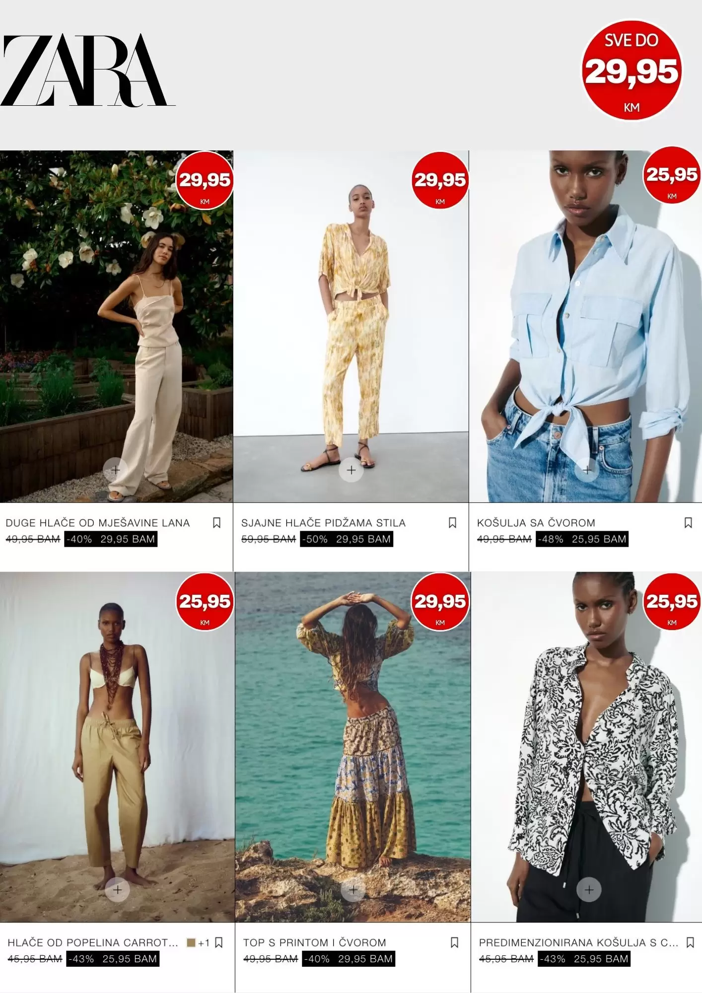 Zara BiH online - SVE DO 29,95 KM