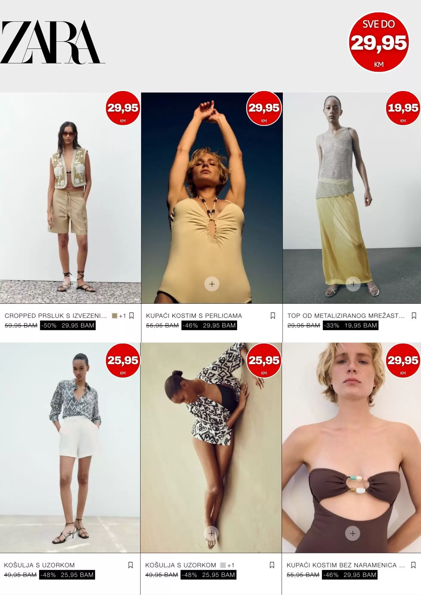 Zara BiH online - SVE DO 29,95 KM