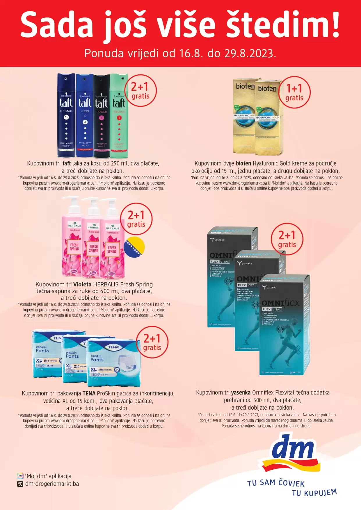 dm 1+1 gratis, 2+1 gratis