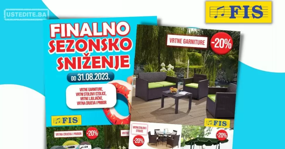 Fis SNIŽENJE ⇢VRTNI PROGRAM - akcija do 31.8.2023.