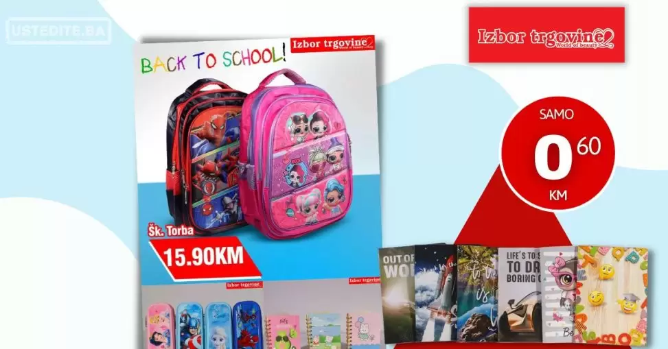 Izbor trgovine ŠKOLSKI PRIBOR avgust/septembar 2023