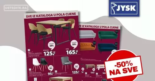 Jysk katalog SNIŽENJE 50% na SVE- akcija do 23.8.2023.