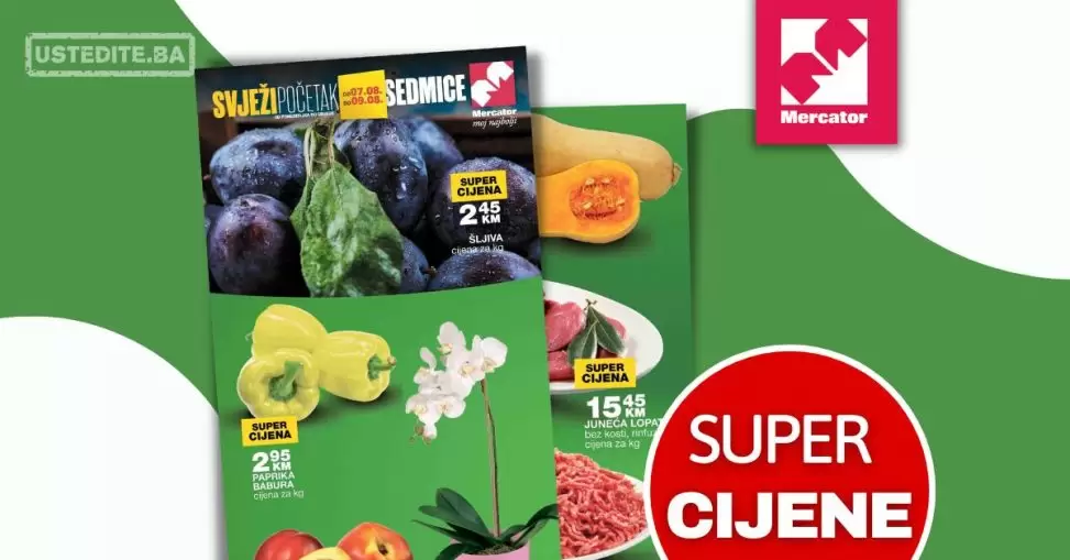 Mercator akcija SVJEŽA PONUDA 7-9.8.2023.