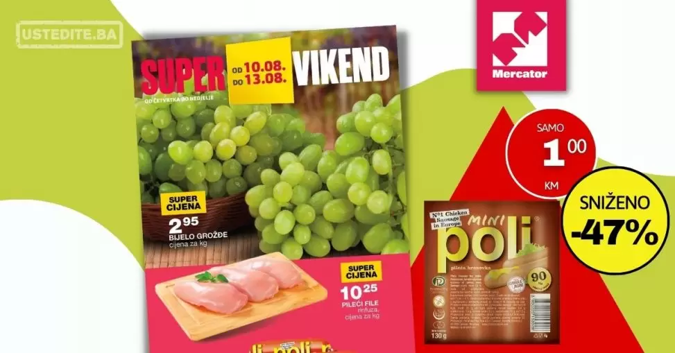 Mercator vikend akcija 10-13.8.2023.