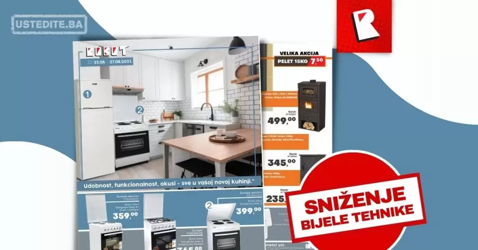 Robot akcija BIJELA TEHNIKA & KAMINI - akcija do 27.8.2023.