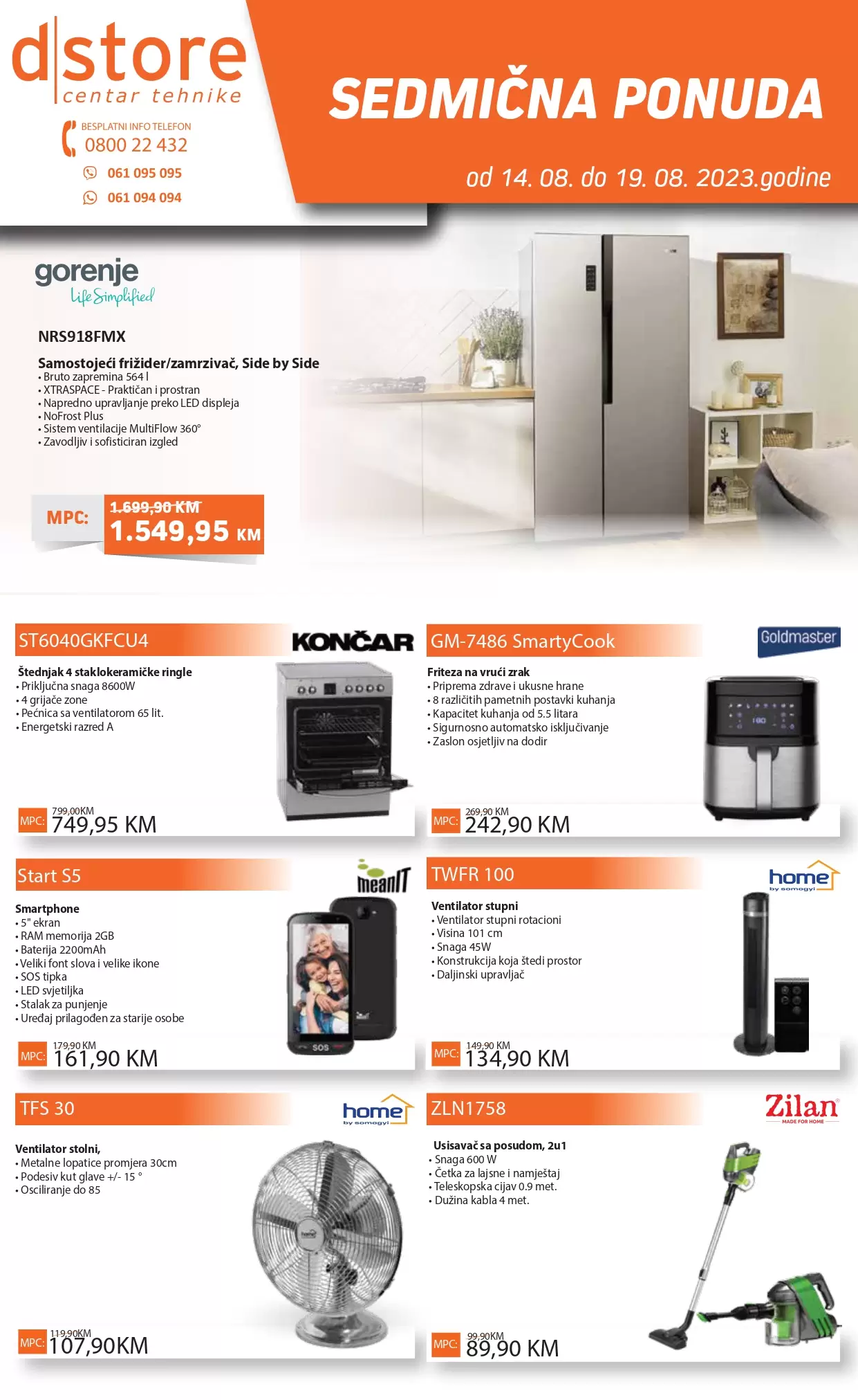 Dstore SUPER AKCIJA TEHNIKE 14-19.8.2023.