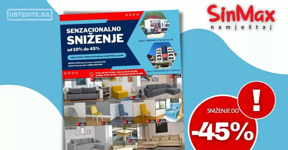 Sinmax NAJVEĆE LJETNO SNIŽENJE