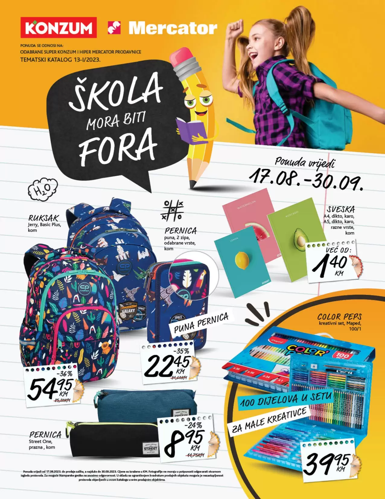 Konzum katalog SVE ZA ŠKOLU 17.8-30.9.2023.