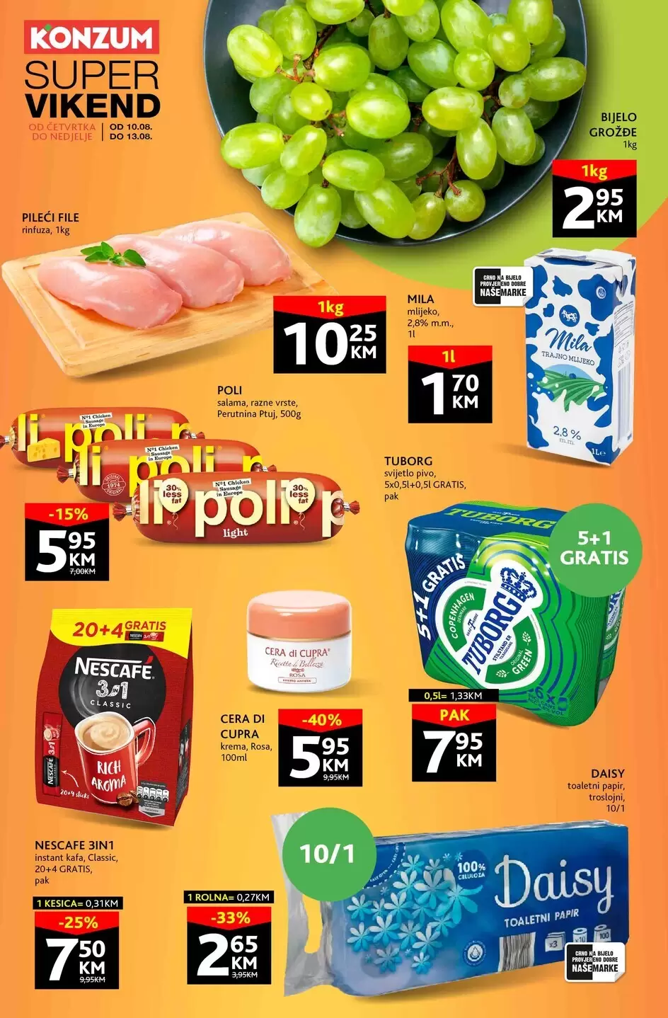 Konzum vikend akcija 10-13.8.2023.