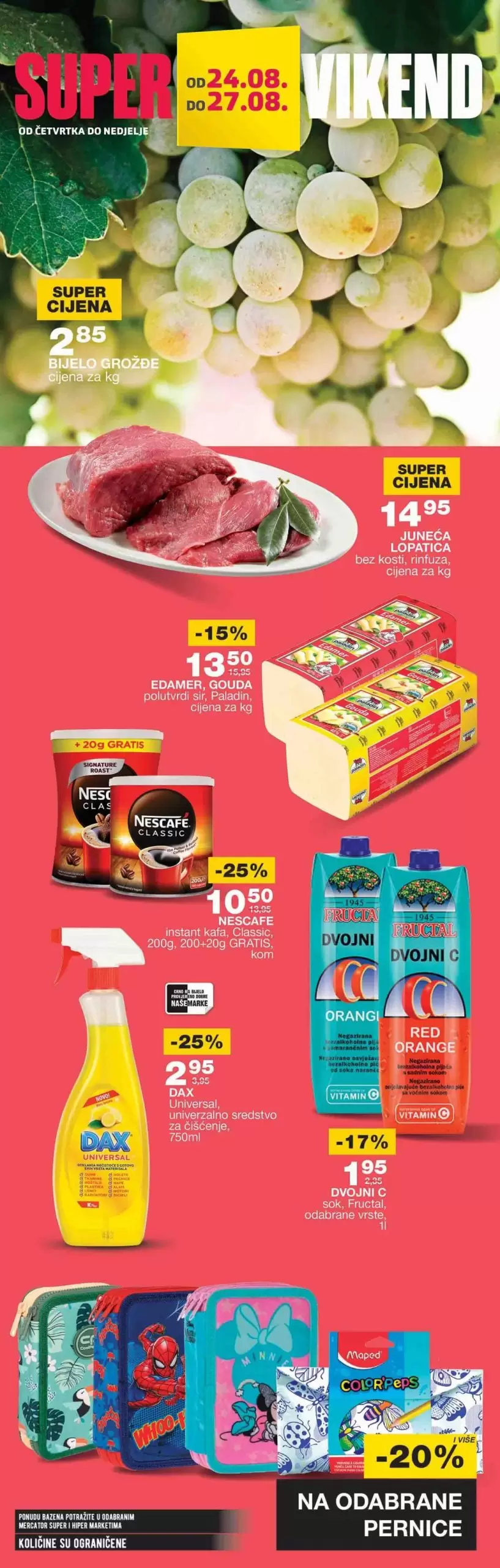 Mercator vikend akcija 24-27.8.2023.