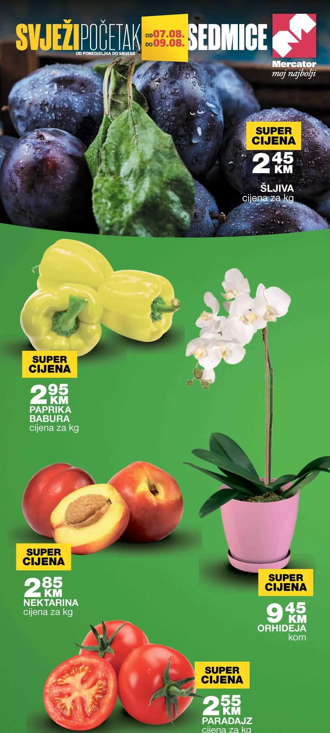 Mercator akcija SVJEŽA PONUDA 7-9.8.2023.