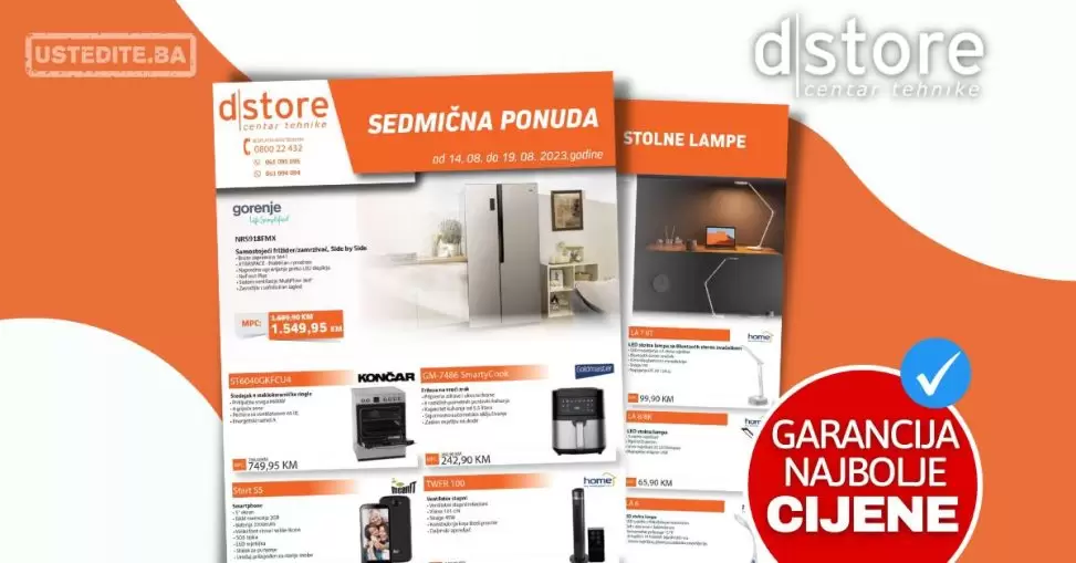 Dstore SUPER AKCIJA TEHNIKE 14-19.8.2023.