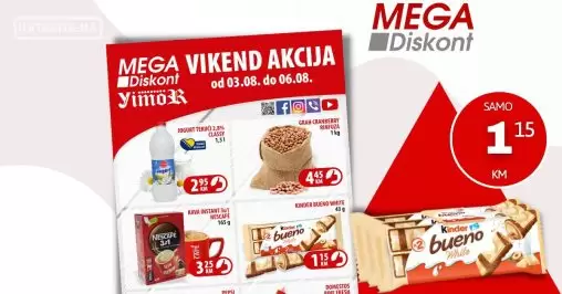 Mega Diskont vikend akcija 3-6.8.2023.