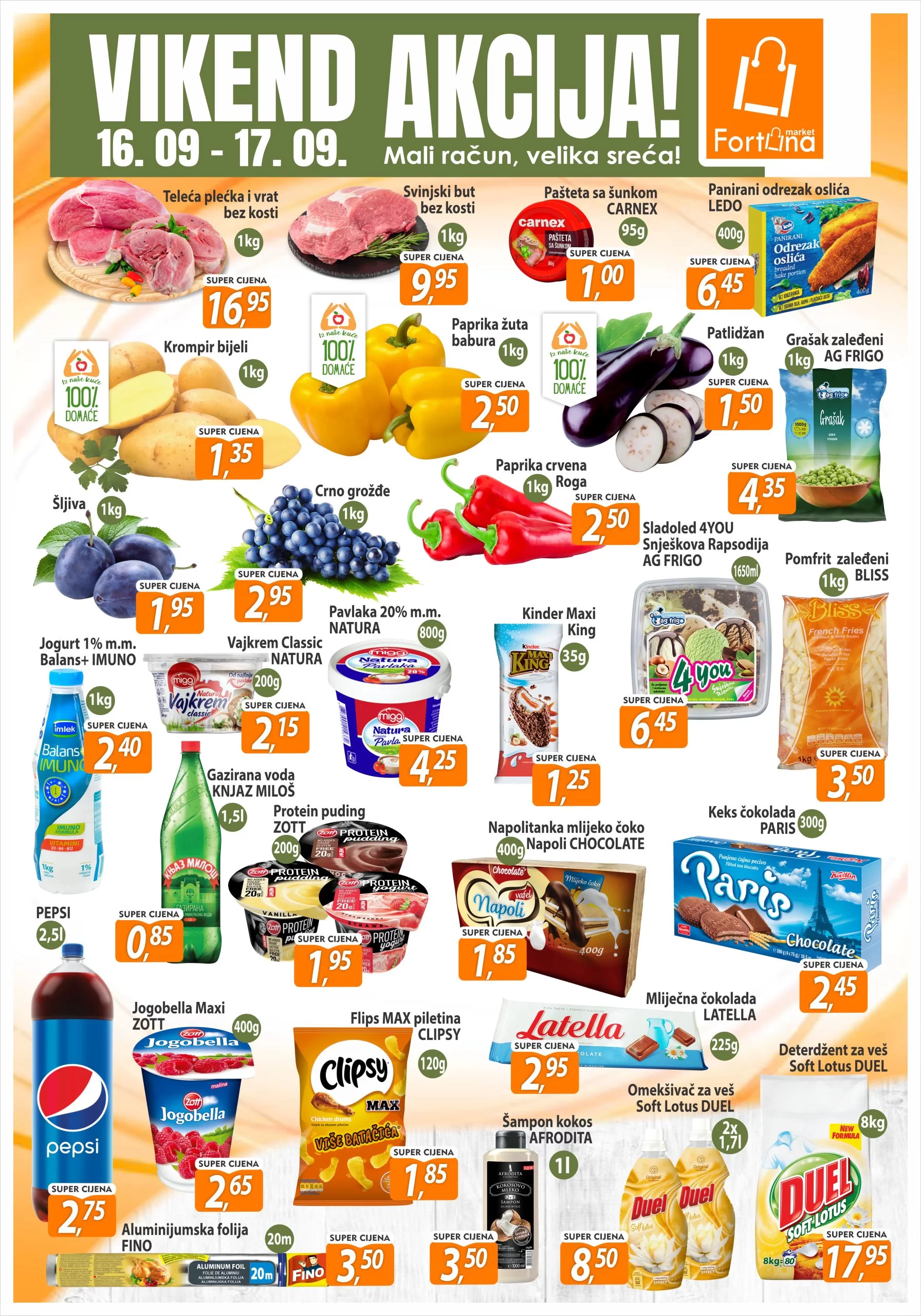 Fortuna vikend akcija 16-17.9.2023. 