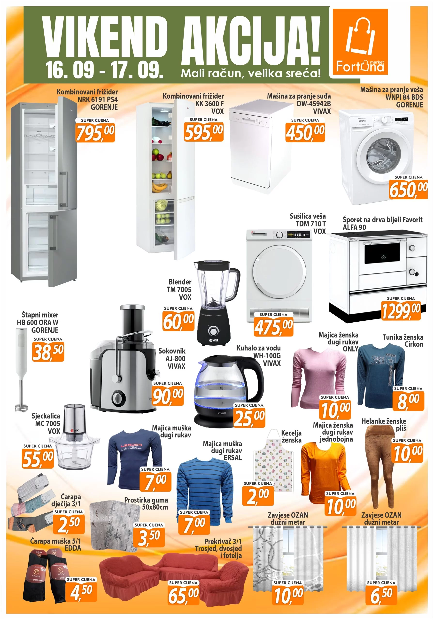 Fortuna vikend akcija 16-17.9.2023. 