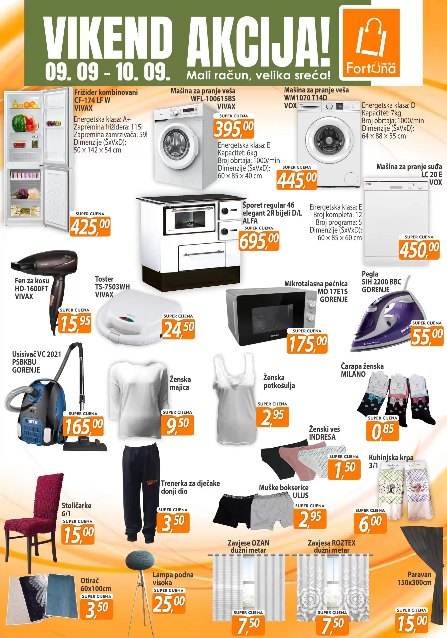 Fortuna vikend akcija 9-10.9.2023.