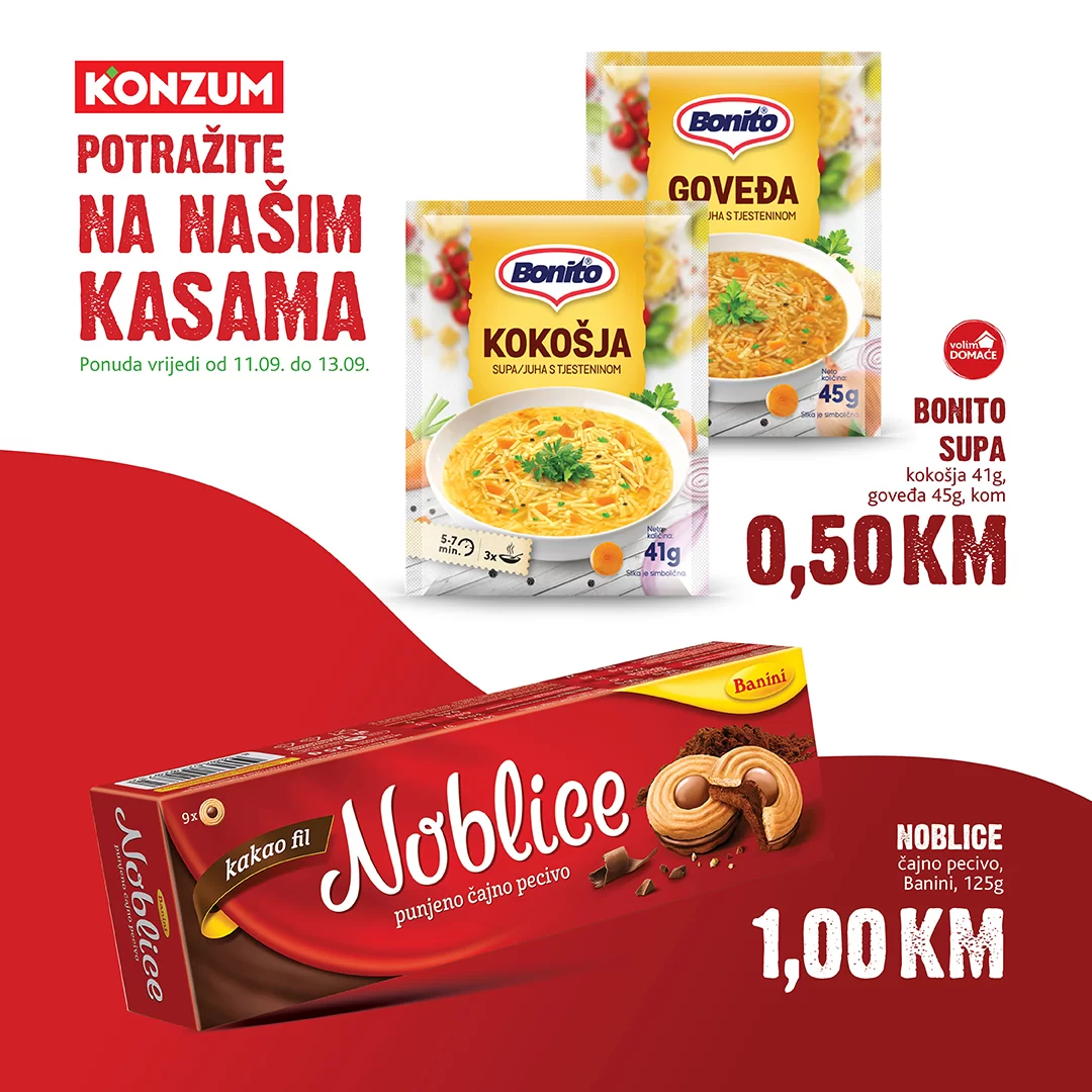 Konzum AKCIJA NA KASAMA 11-13.9.2023.
