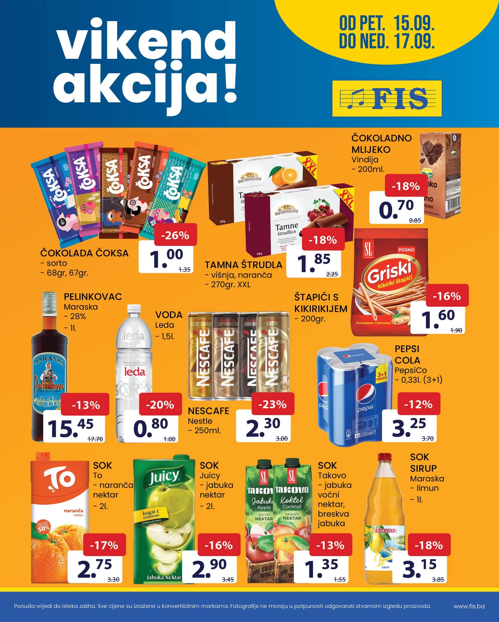 Fis vikend akcija PREHRANA 15-17.9.2023.