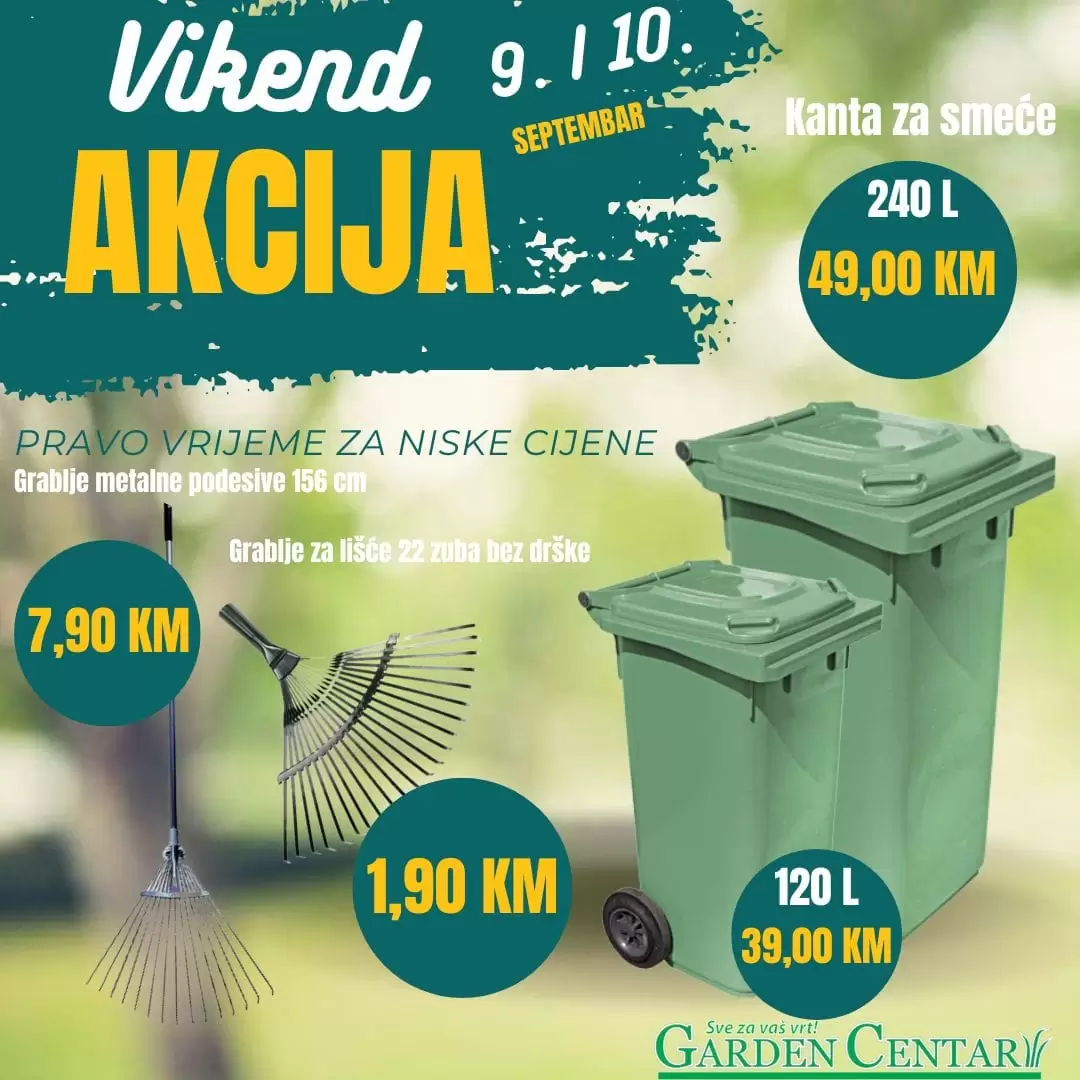 Garden Centar vikend akcija 9-10.9.2023. 