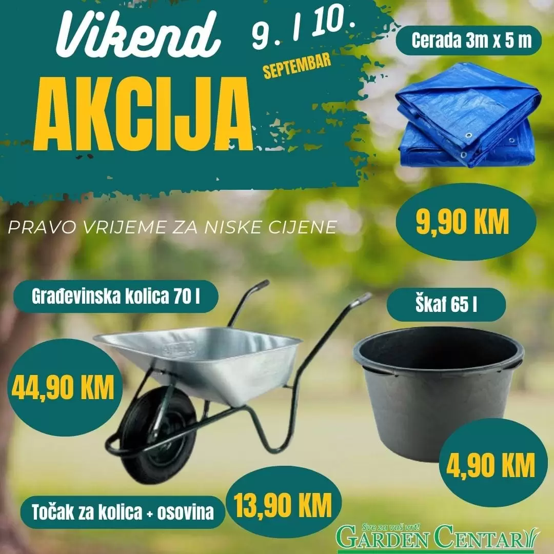 Garden Centar vikend akcija 9-10.9.2023. 