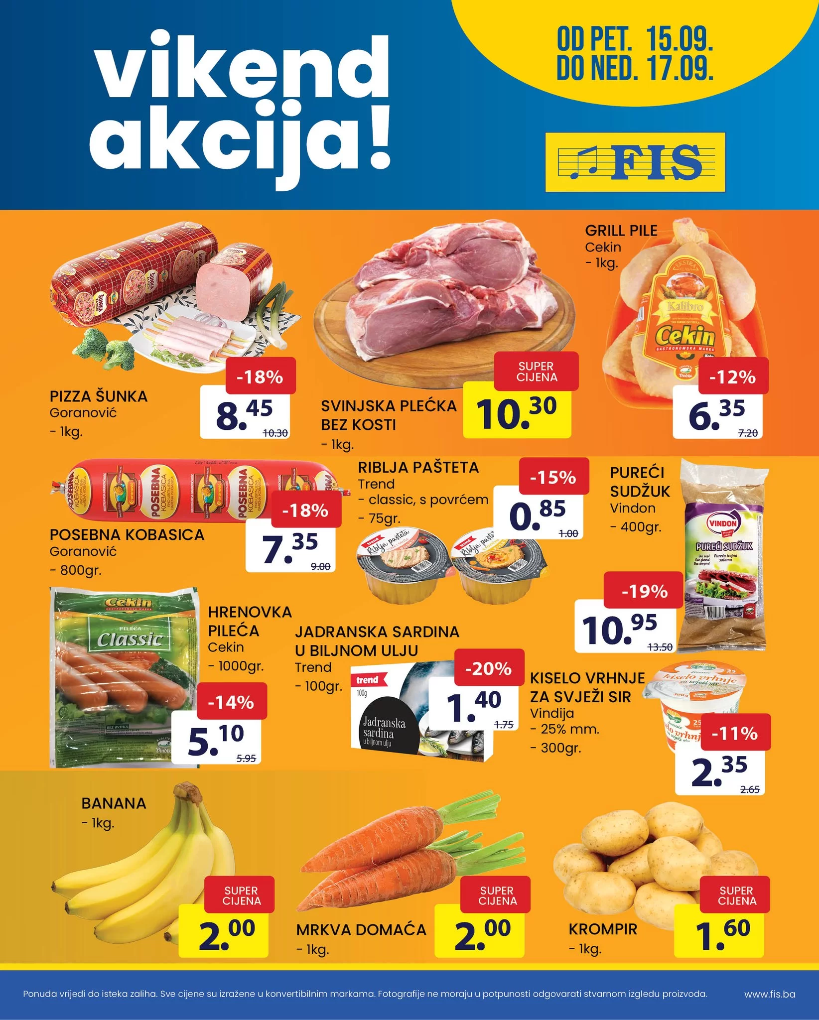 Fis vikend akcija PREHRANA 15-17.9.2023.