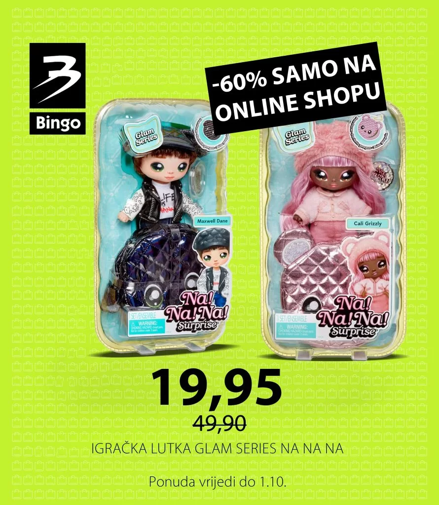 Bingo ONLINE SHOP - sniženje do 60% - akcija do 1.10.2023.