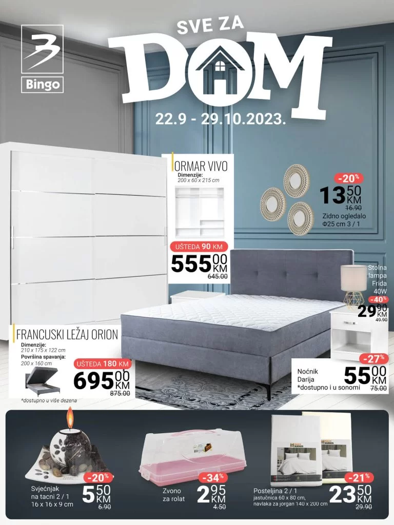 Bingo NAMJEŠTAJ - SVE ZA DOM 22.9-22.10.2023.