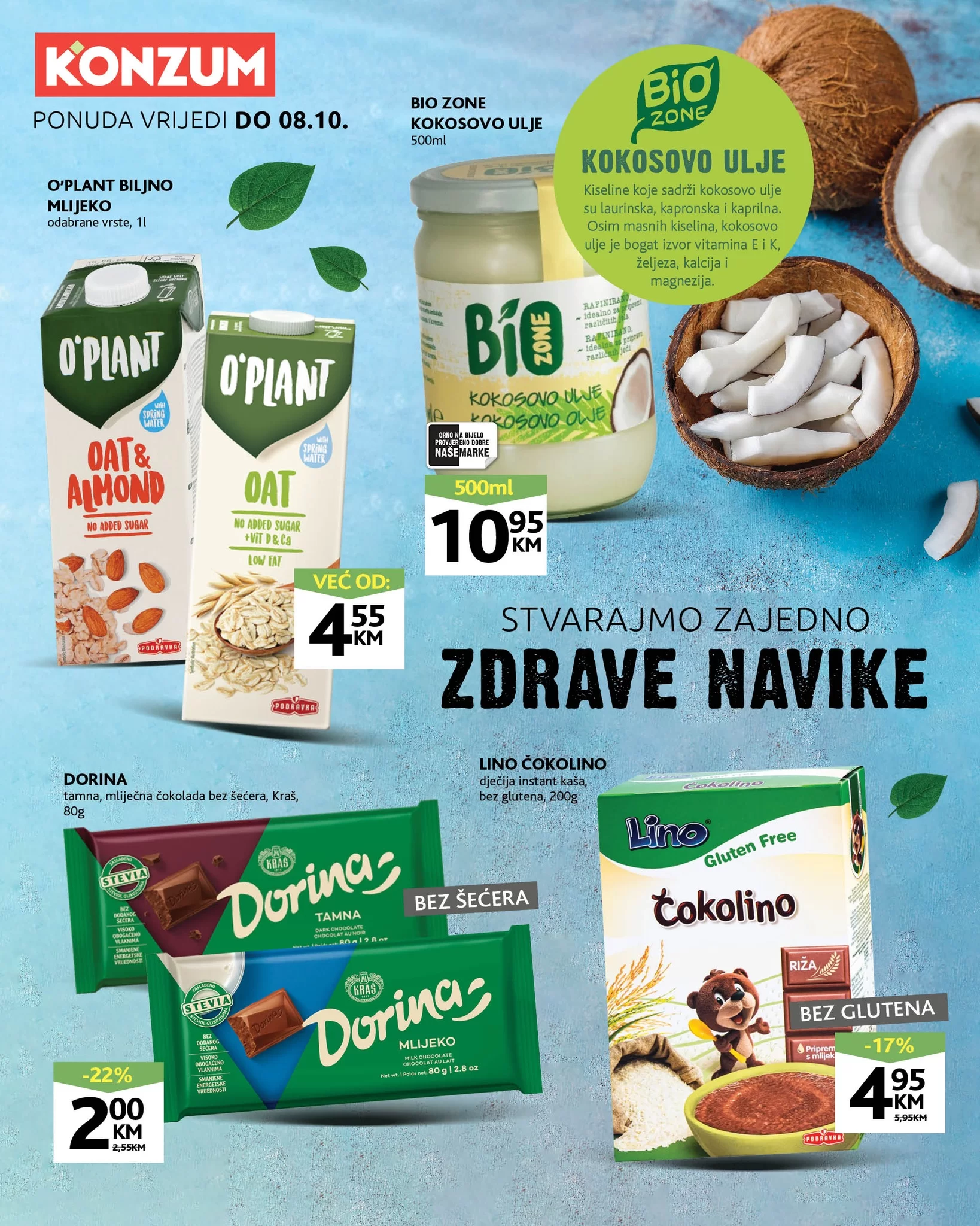 Konzum akcija ZDRAVE NAVIKE - sniženje do 8.10.2023.