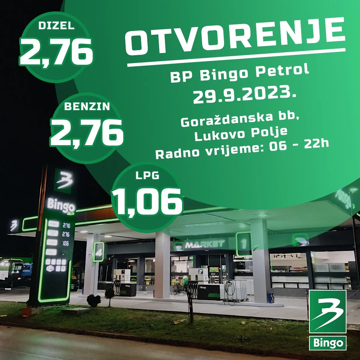 Nova Bingo BEZNSINSKA PUMPA je otvorena! 