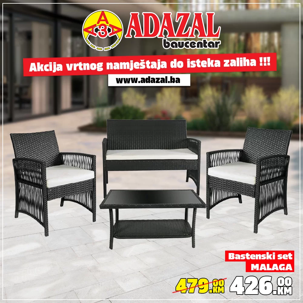 Adazal SEZONSKA RASPRODAJA vrtnog namještaja 