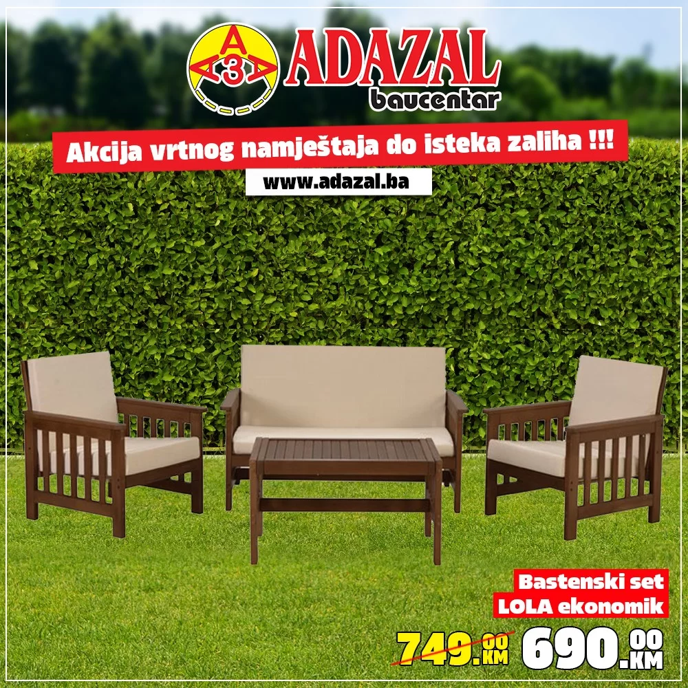 Adazal SEZONSKA RASPRODAJA vrtnog namještaja 
