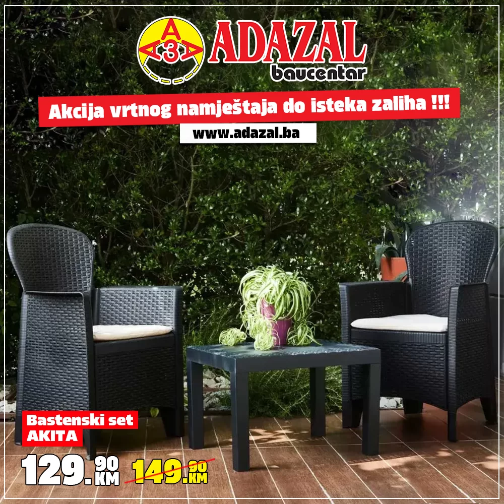 Adazal SEZONSKA RASPRODAJA vrtnog namještaja 