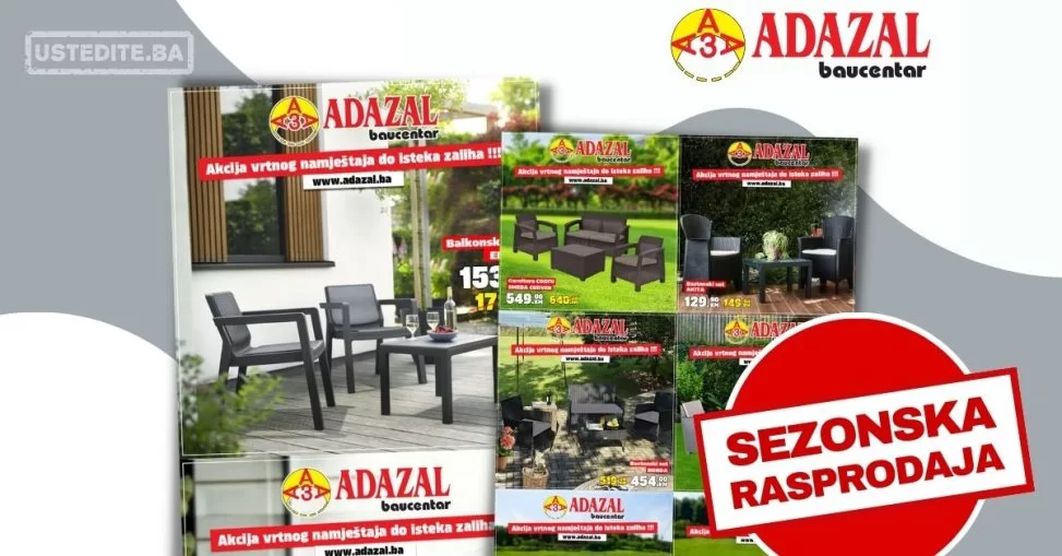 Adazal SEZONSKA RASPRODAJA vrtnog namještaja