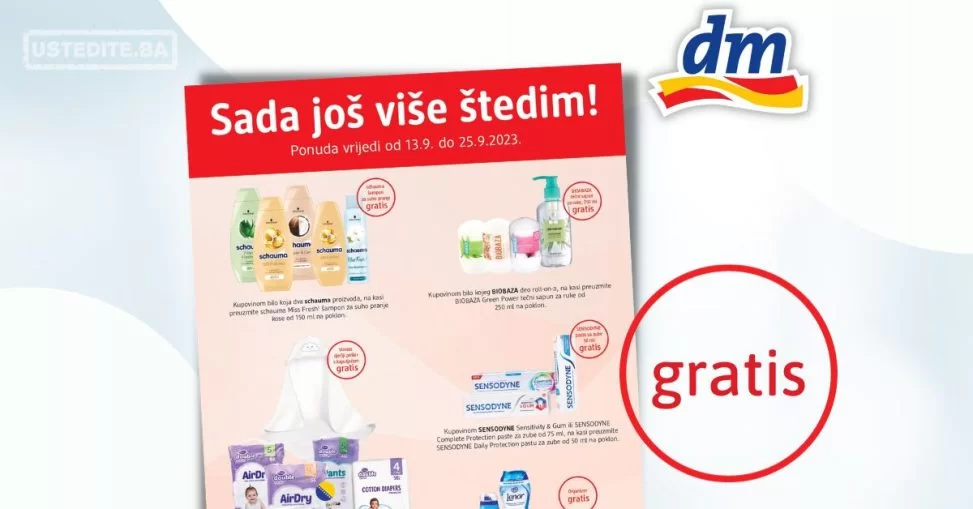 dm GRATIS Sada još više štedim