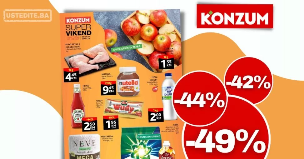 Konzum vikend akcija 28.9-1.10.2023.
