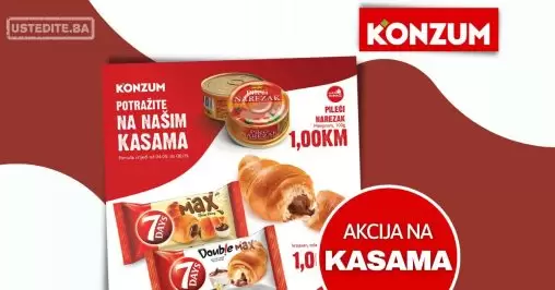 Konzum AKCIJA NA KASAMA 4-6.9.2023.